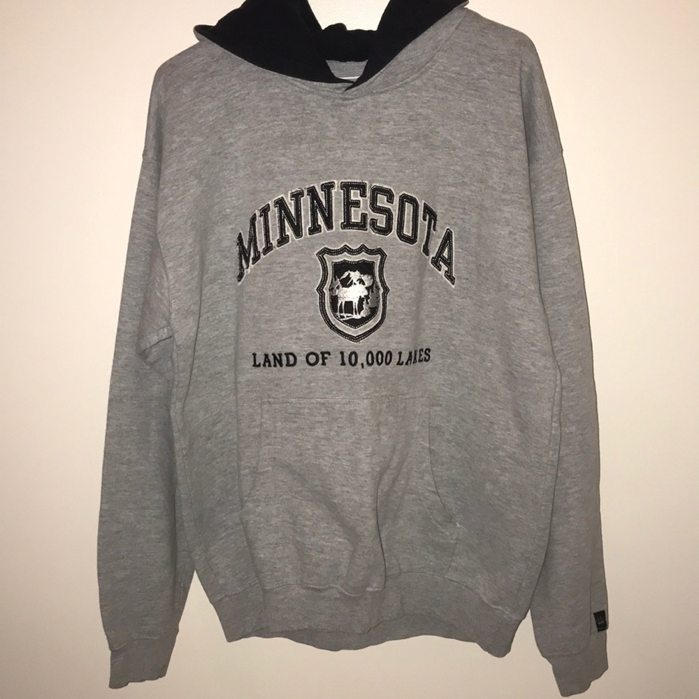 Gray oversized Minnesota Hoodie